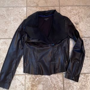 Lightweight black leather jacket